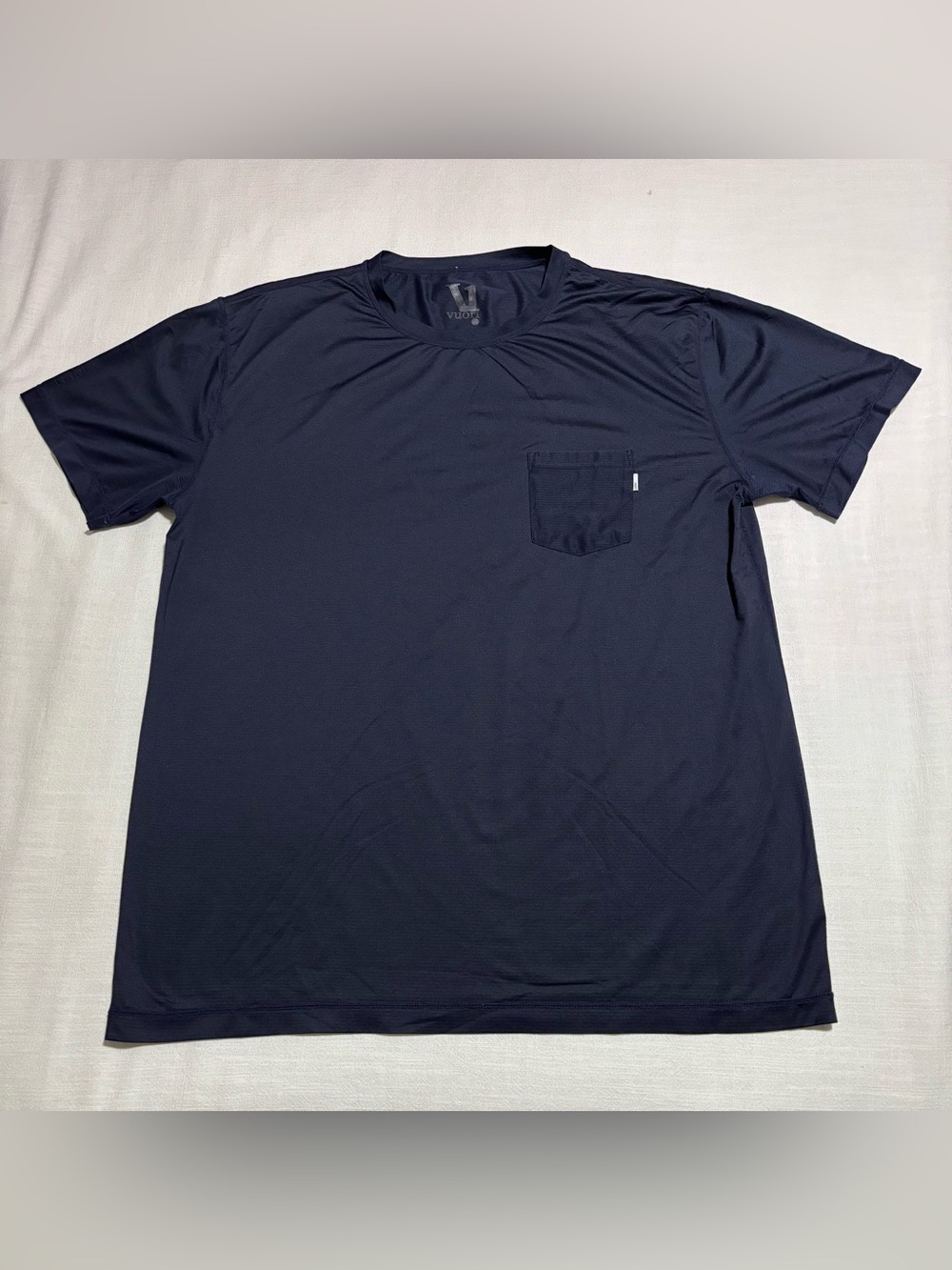 Men’s Vuori Tradewind Performance 2.0 Pocket Tee | Navy Blue | Size XXL | #V109